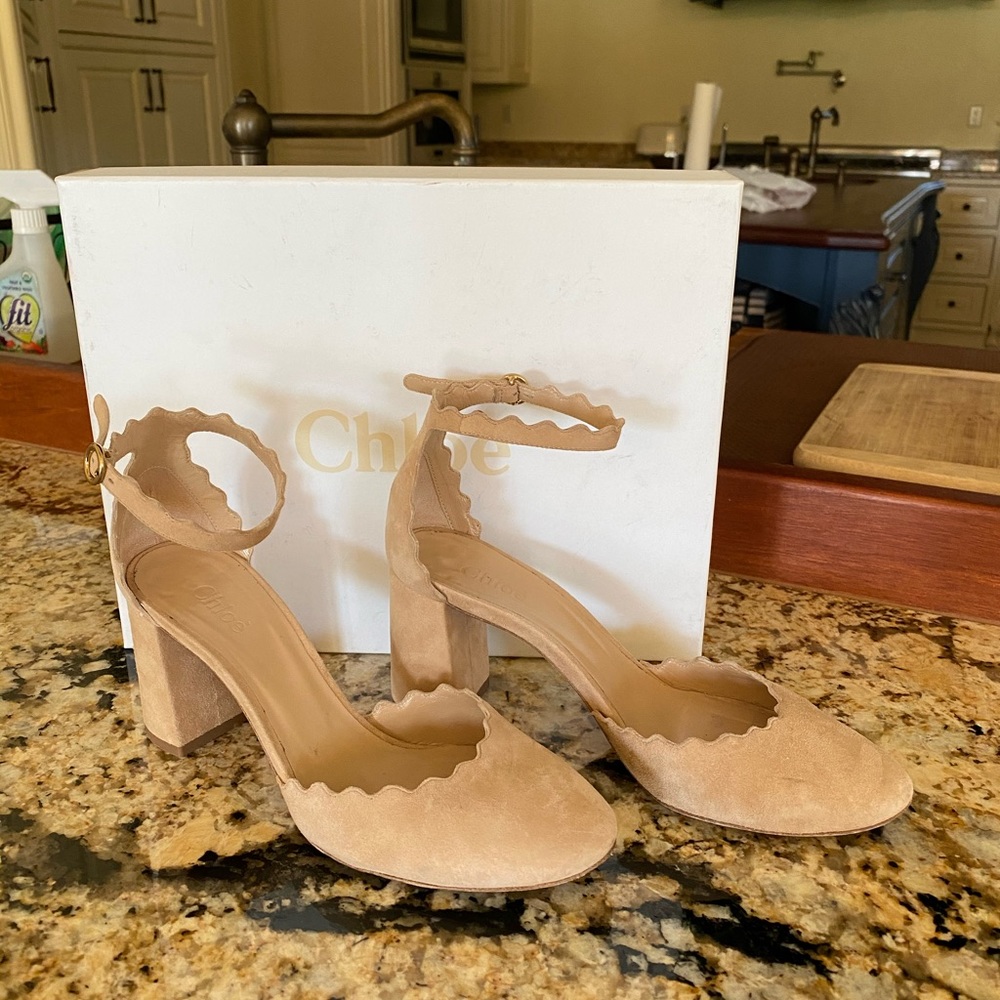 Chloe Lauren Suede Ankle Pumps